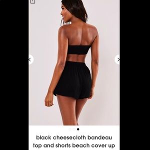 Black beach cover up set